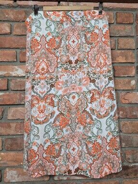 Millers Paisley Floral Midi Skirt Size 18 100% Viscose Boho Elastic Waist